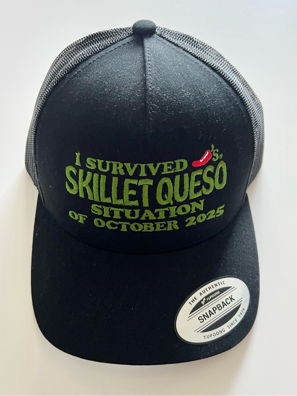 NEW RARE Chili’s Skillet Queso Situation October 2025 Snapback Trucker Hat Cap